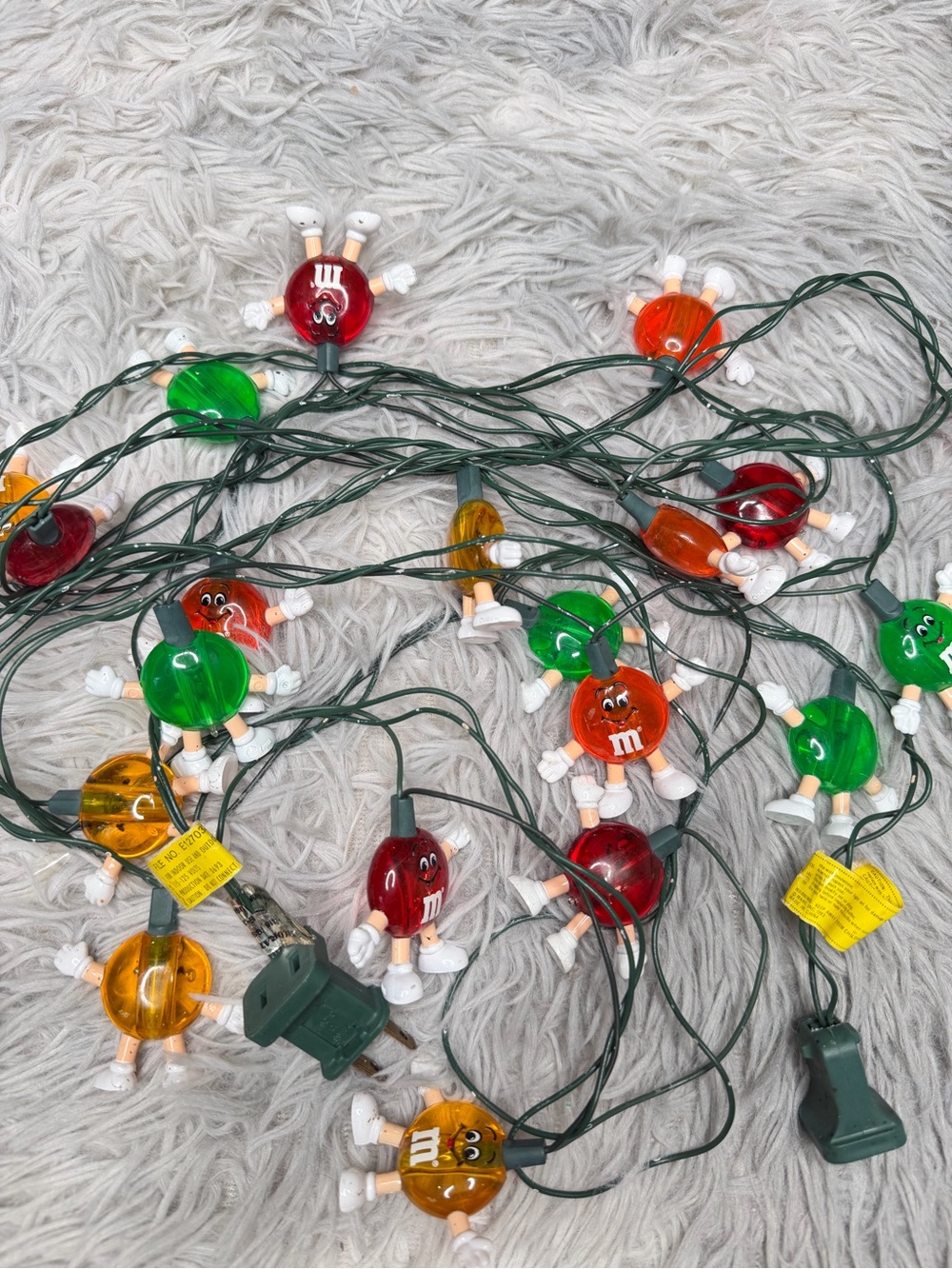 Vintage M&M’s Character Christmas String Lights Multicolor Holiday Decor
